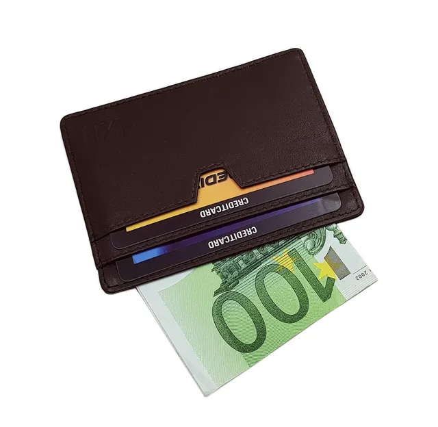 myledershop Kredit- und Visitenkartenetuis porta carte in vacchetta conciata vegetale