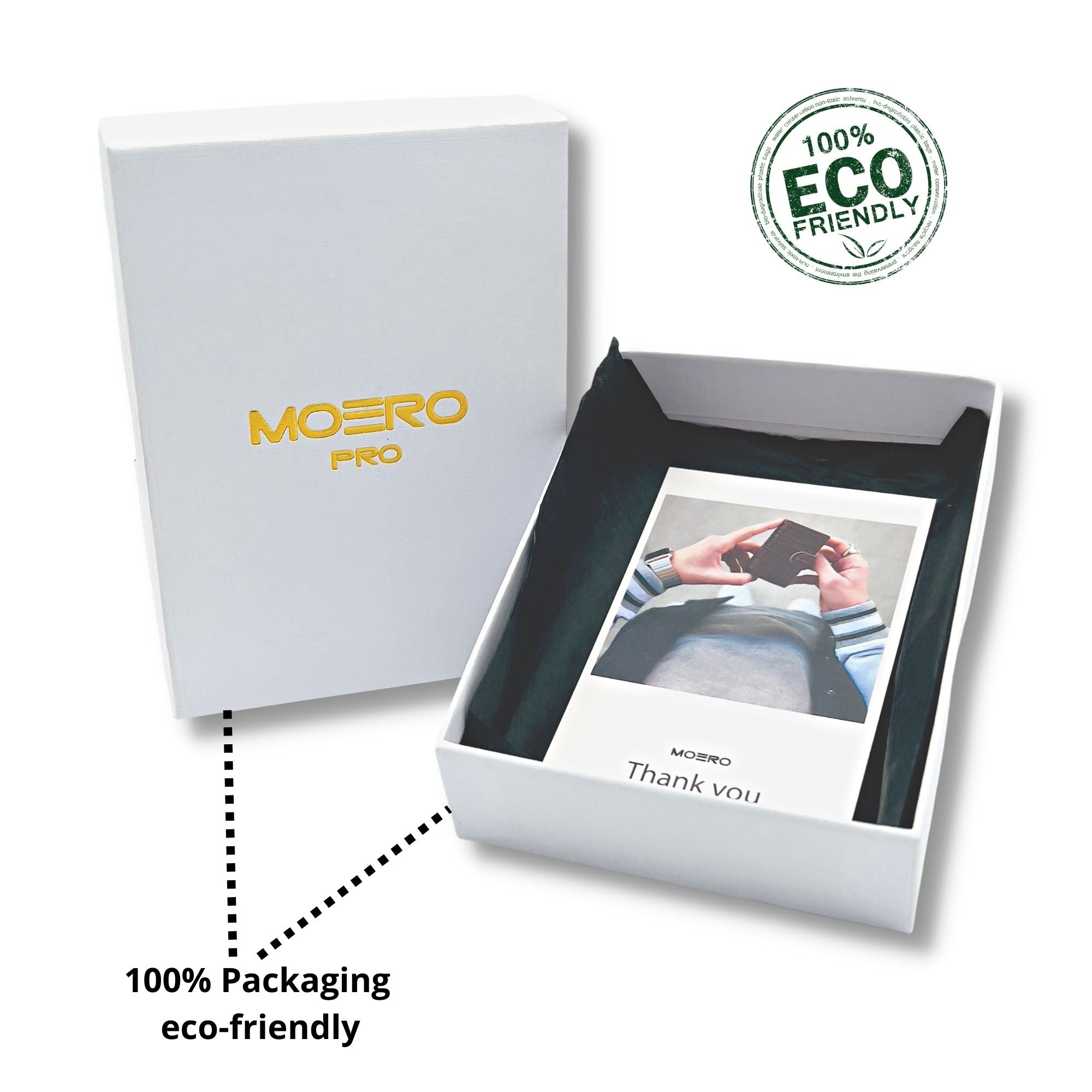 Moero Linea AirTag PRO Zip AirTag Saffiano portafoglio Blu Navy RFID