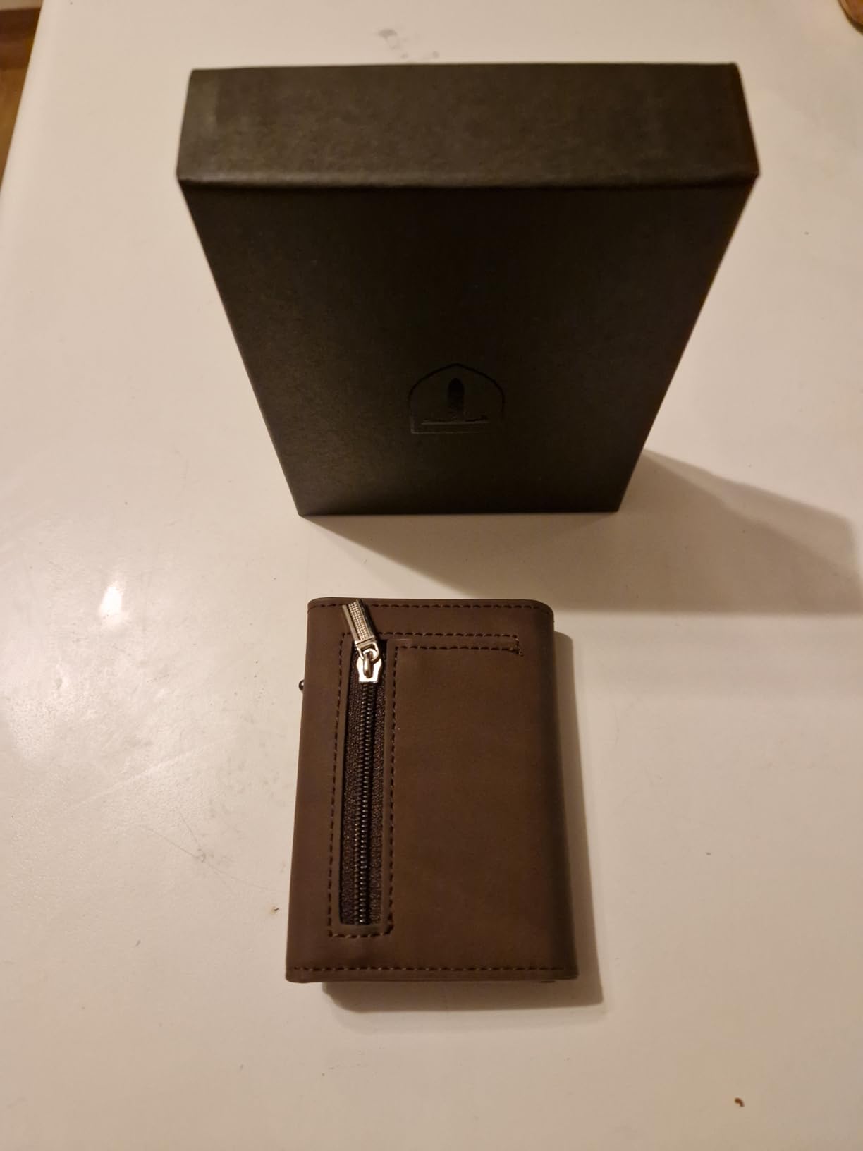 TENBST Card Holder portafoglio slim 8 carte Nero RFID