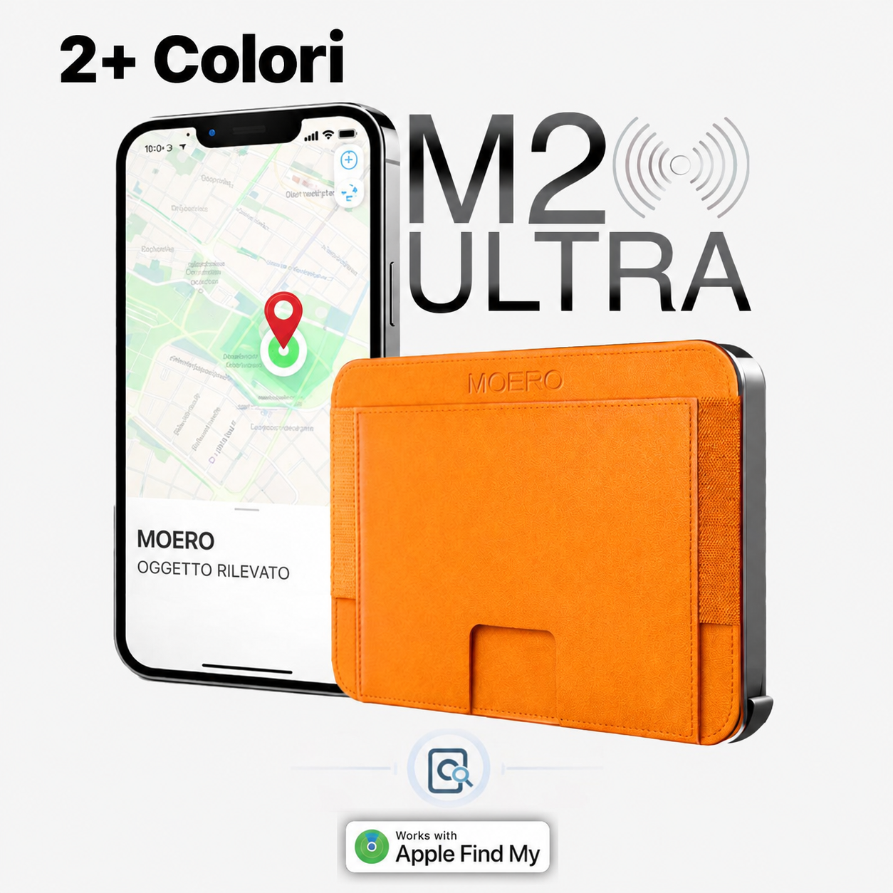 Moero Linea M2 Ultra M2 Ultra 17Pro Edition portafoglio Arancione Cosmico MagSafe