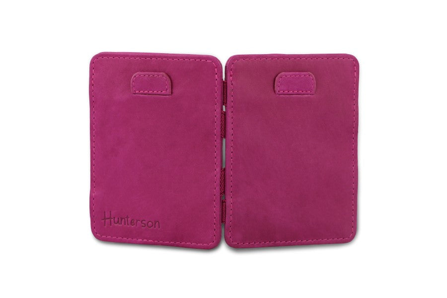 Hunterson The Leather Collection The OG portafoglio Raspberry Green in pelle RFID