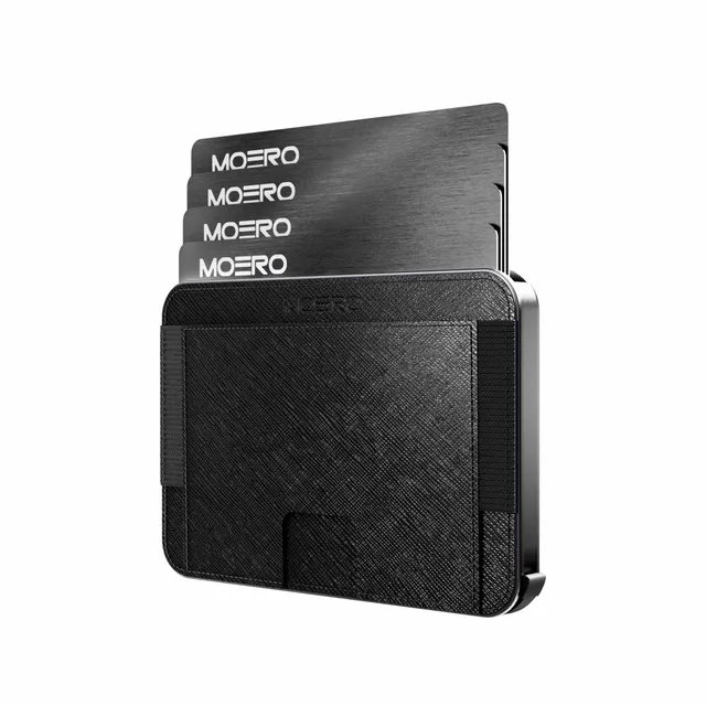 Moero Linea M2 M2 Pro Saffiano Black portafoglio MagSafe RFID