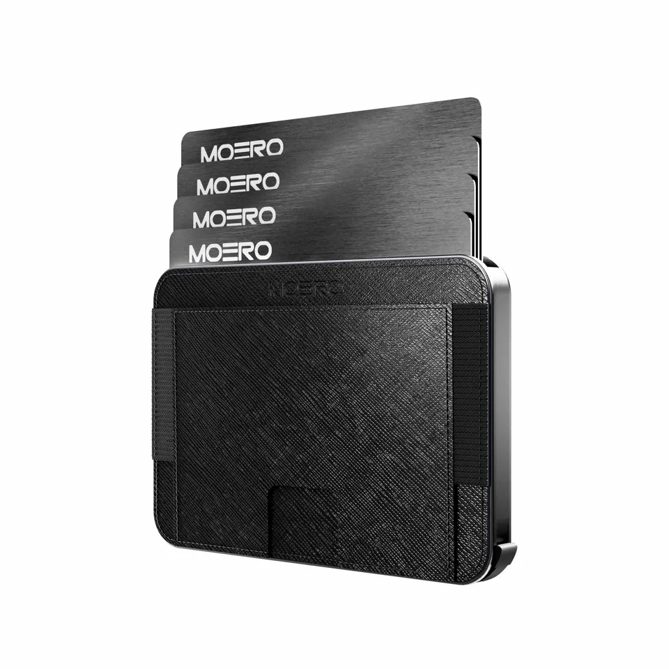 Moero Linea M2 M2 Pro Saffiano Black portafoglio MagSafe RFID