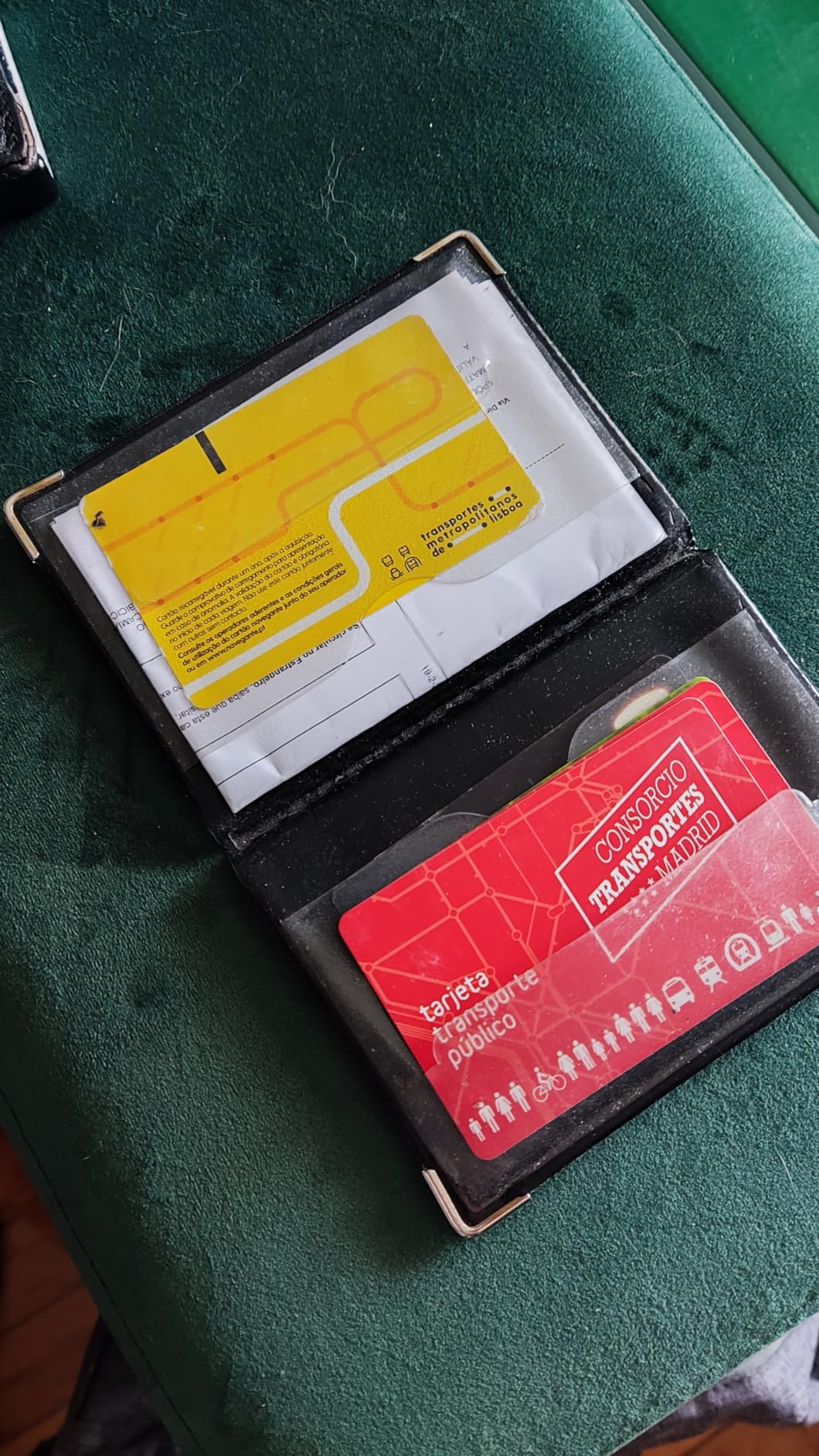 myledershop Karten- und Ausweisetuis porta documenti Design 2 Nero 4 scomparti