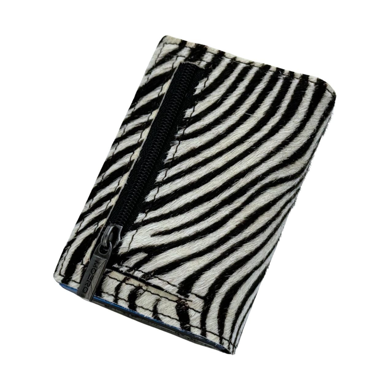Moero Linea PRO PRO Zip Zebra portafoglio zebrato con portamonete RFID