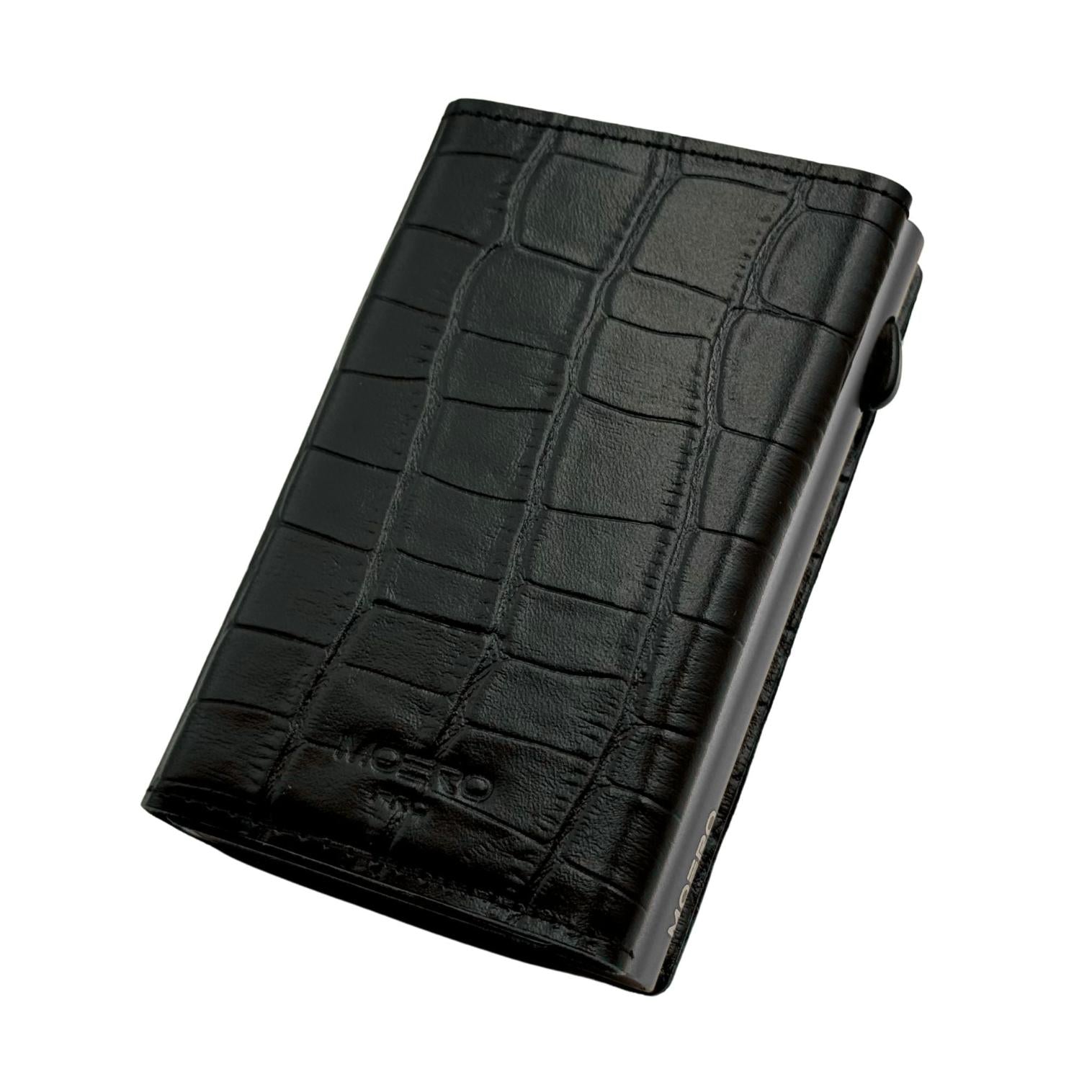 Moero Linea PRO Croco portafoglio nero RFID effetto coccodrillo