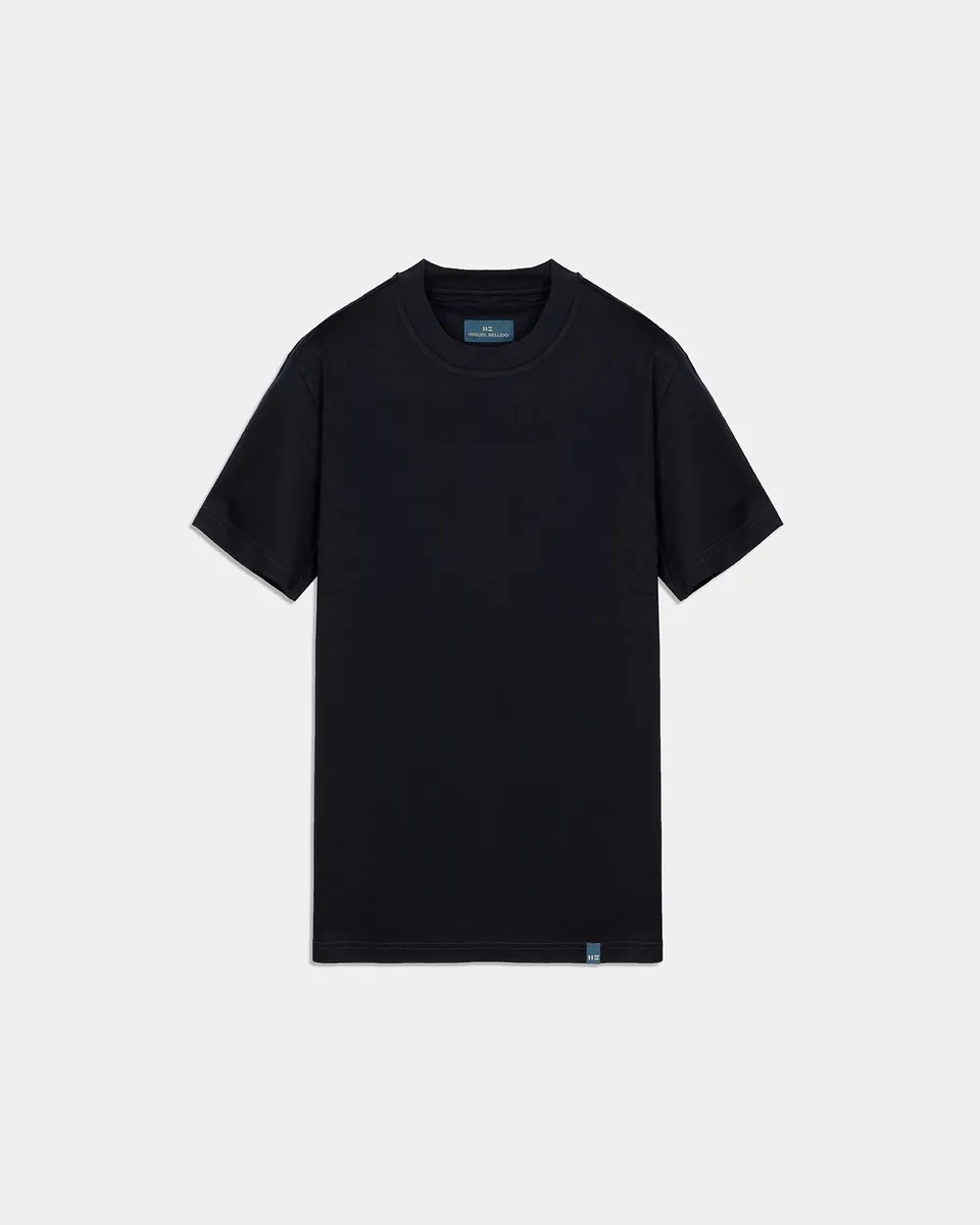 Miguel Bellido Polos y Camisetas Camiseta 100% algodón cuello redondo maglietta blu navy, cotone