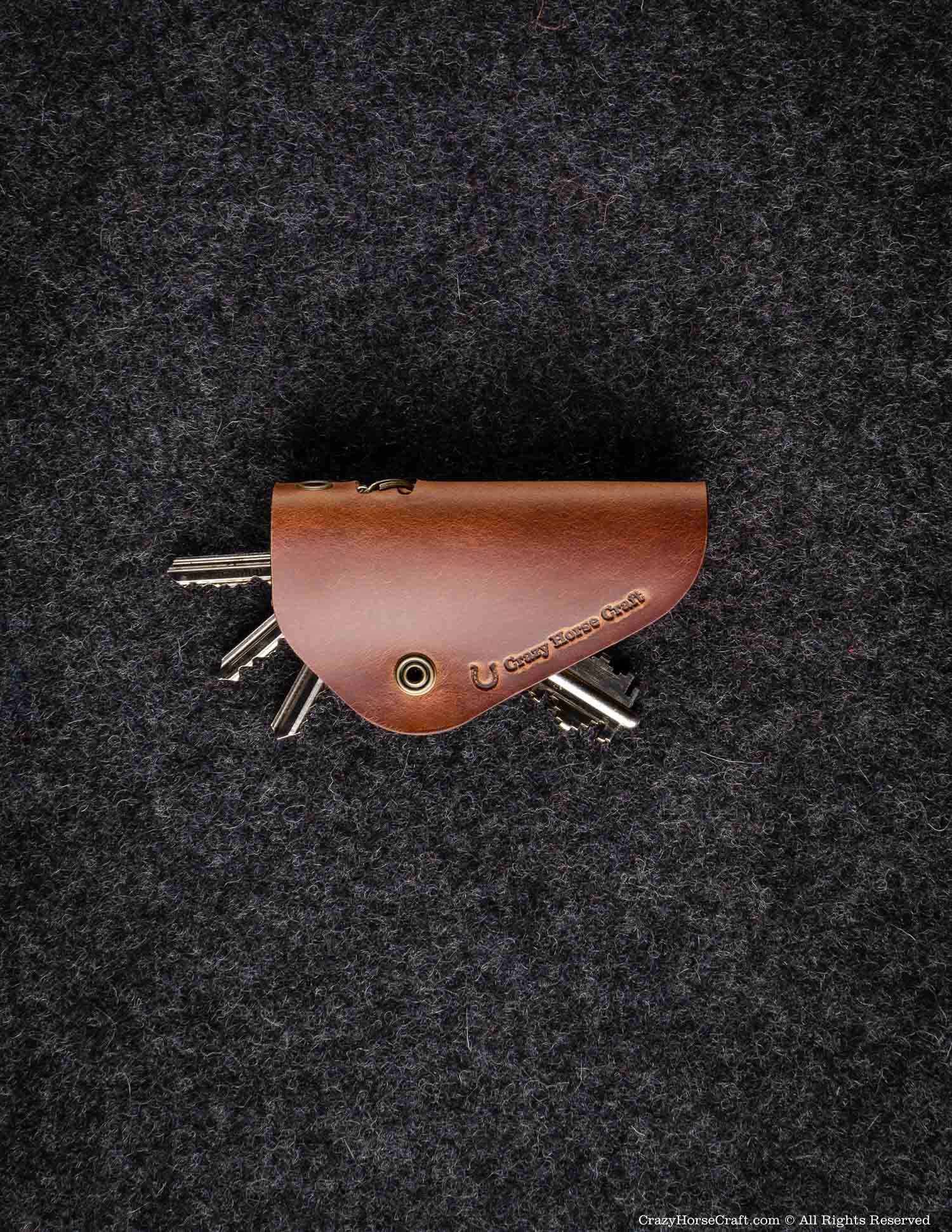 Crazy Horse Craft Key Holders portachiavi Classic Brown pelle