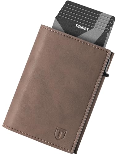 TENBST Card Holder portafoglio slim 8 carte Nero RFID