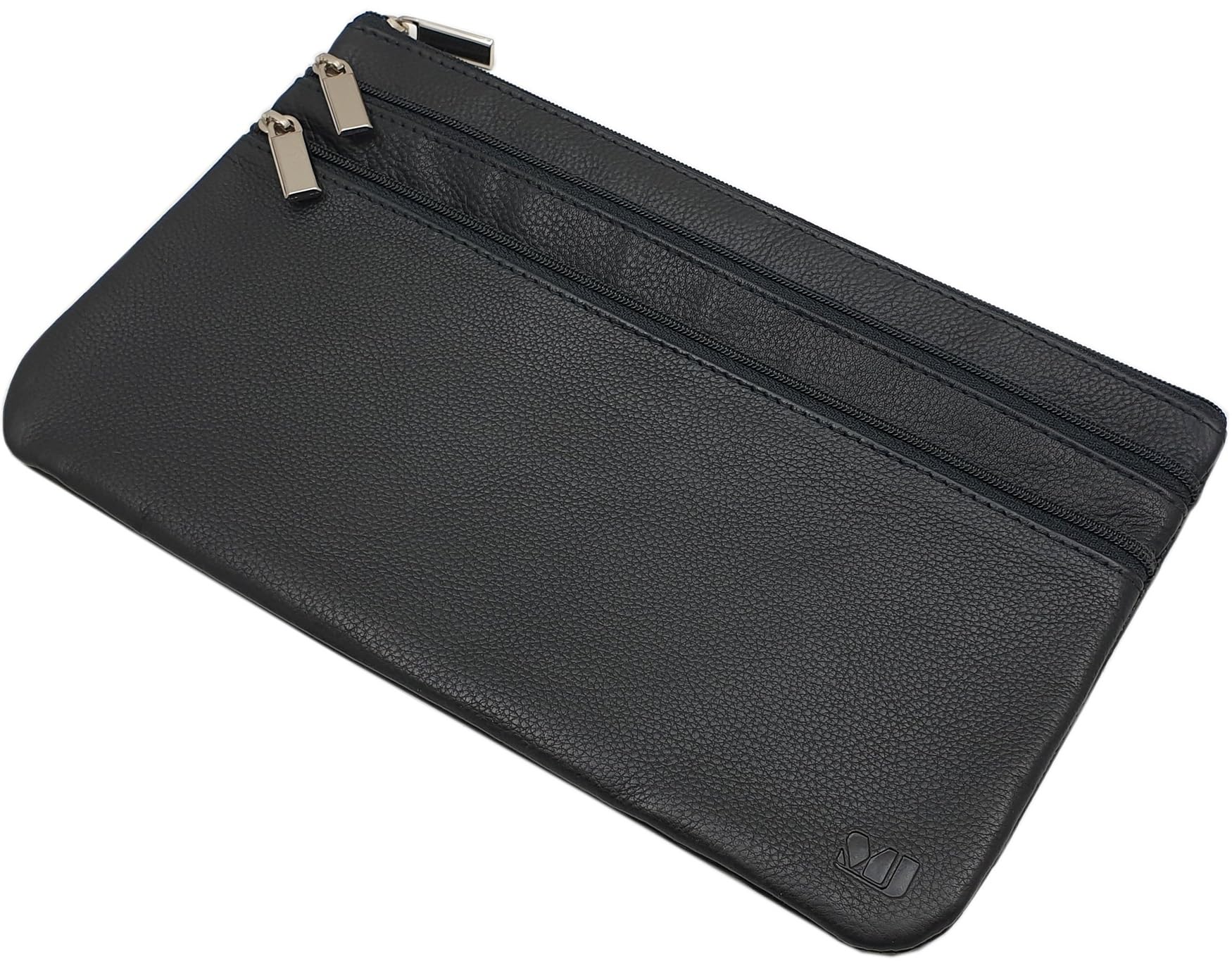 myledershop Banktaschen Grande DDDM portafoglio banca grigio 3 scomparti