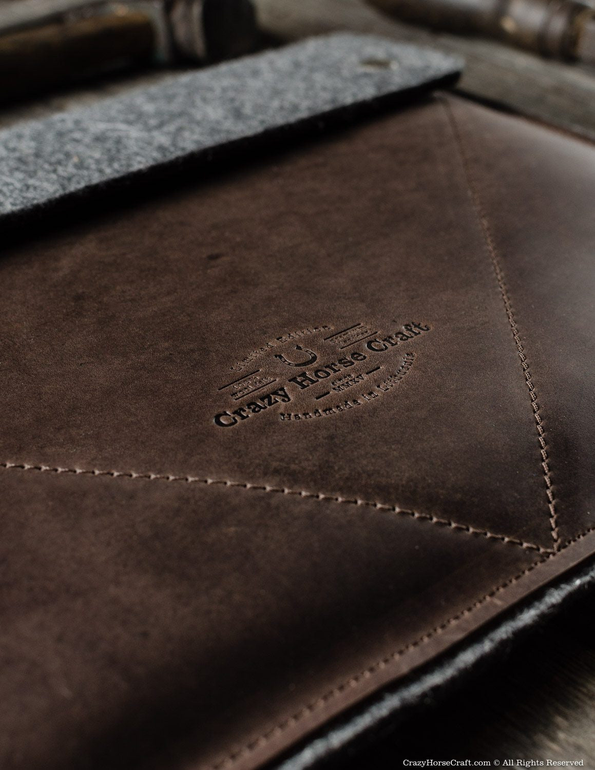 Crazy Horse Craft MacBook Cases Leather MacBook Pro/Air Case custodia MacBook Wood Brown in pelle