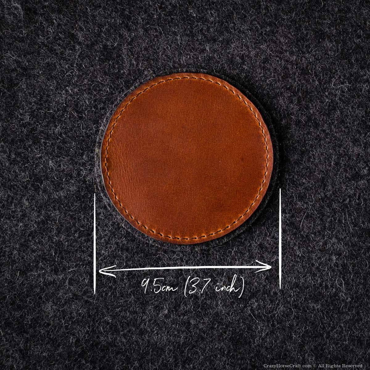 Crazy Horse Craft Desk Accessories sottobicchieri in pelle 4 pezzi marrone classico