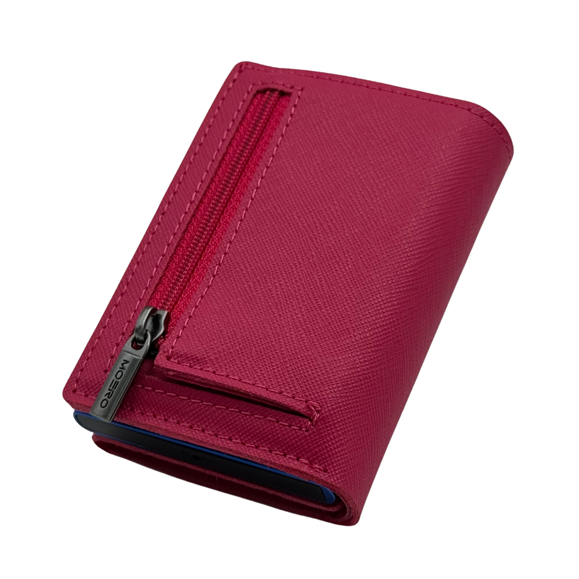 Moero Linea PRO PRO PLUS Zip Saffiano portafoglio magenta RFID