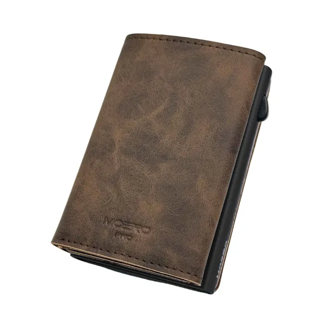 Moero Linea PRO PRO PLUS Zip portafoglio marrone 4.0 RFID