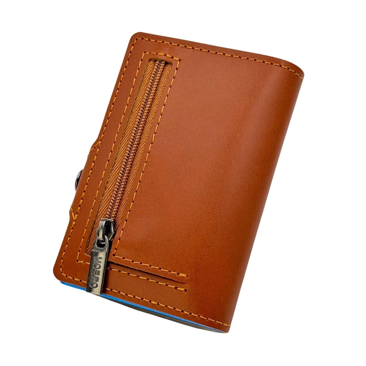 Moero Linea Classic Zip Prestige portafoglio marrone 4.0 RFID
