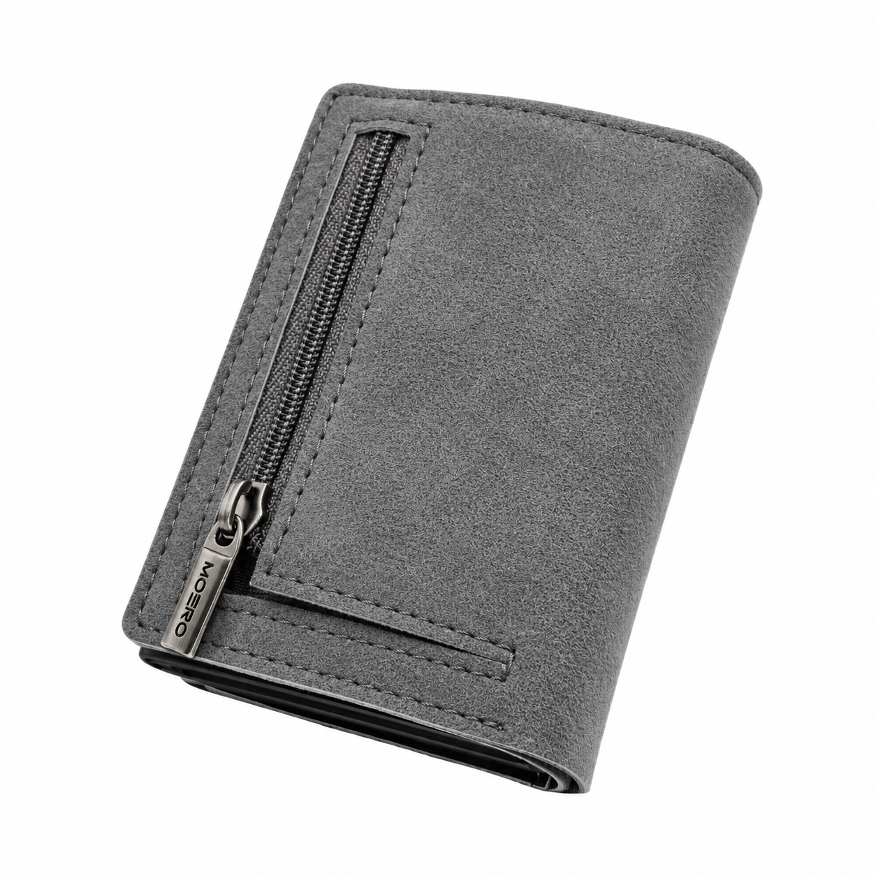 Moero Linea PRO PRO PLUS Zip SUPERIOR portafoglio Grey con portamonete RFID