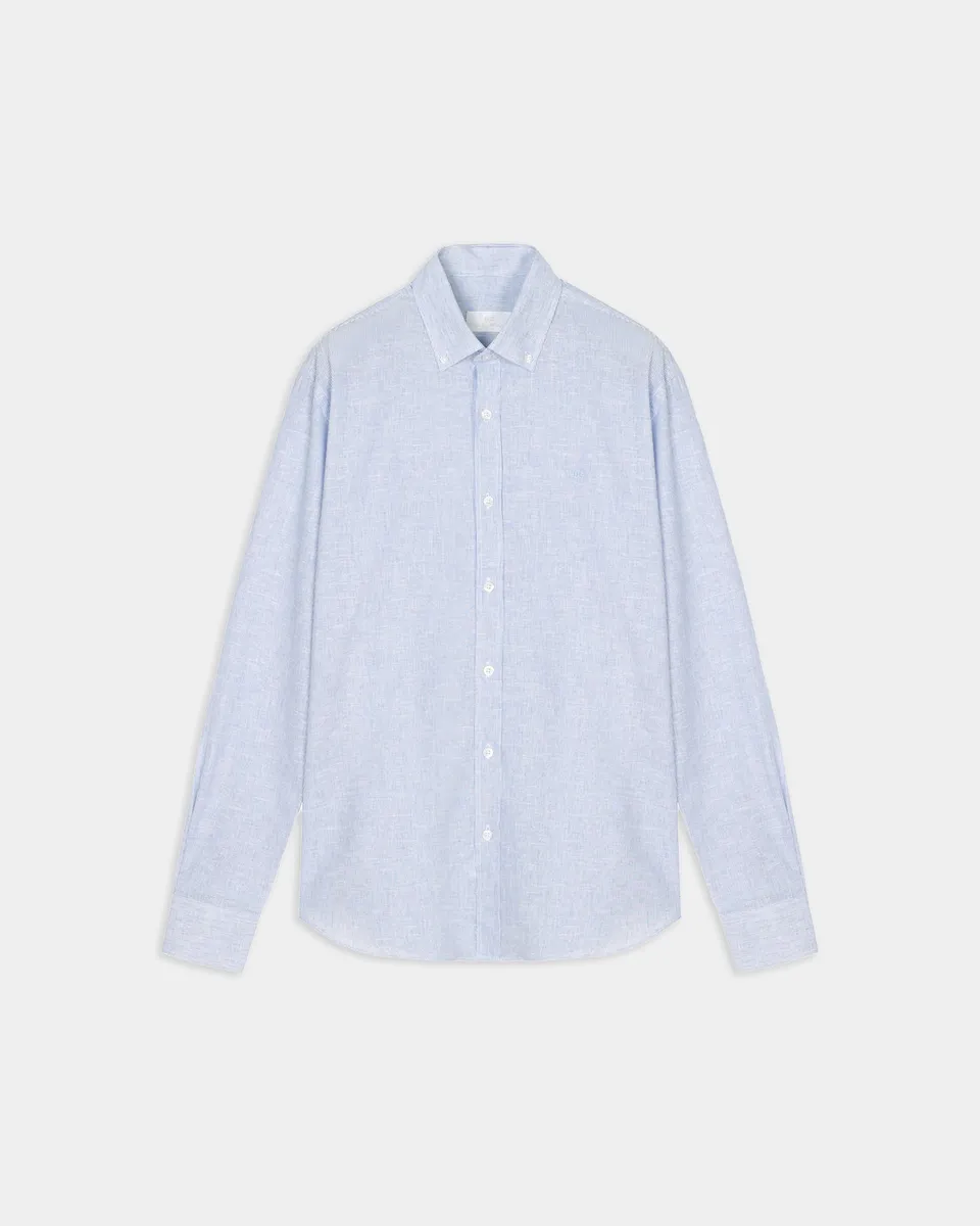 Miguel Bellido Camisas Camicia casual stampata in lino e cotone