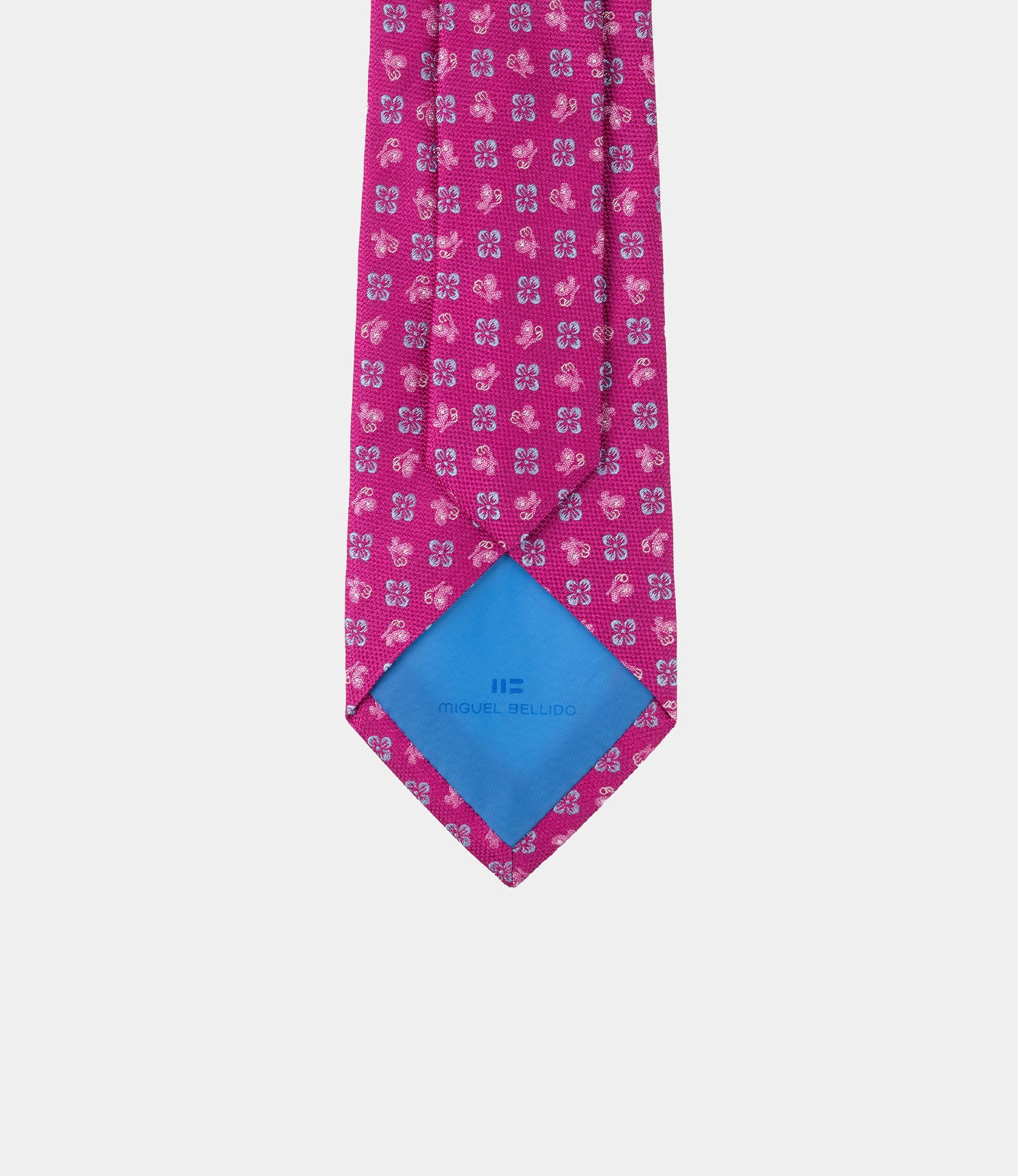 Miguel Bellido Corbatas Corbata de seda natural con motivos florales corbata Rosa jacquard