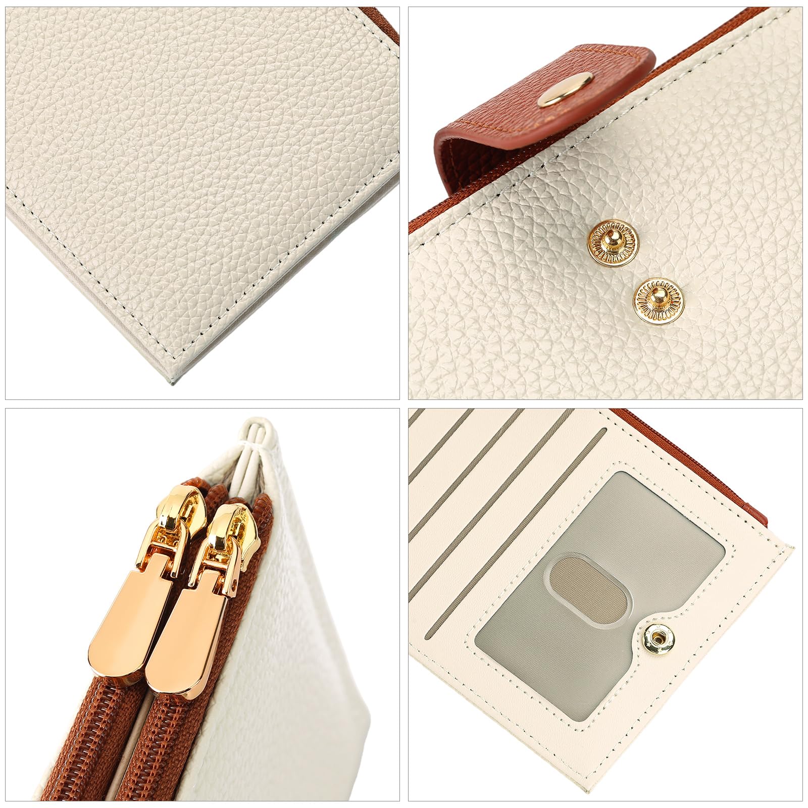GOIACII WOMEN'S LARGE WALLET portafoglio donna beige RFID