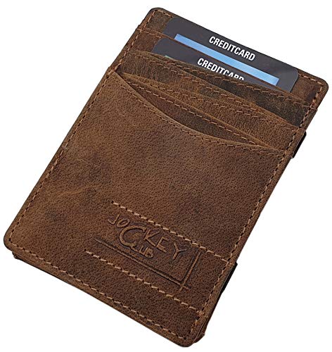 myledershop Karten- und Ausweisetuis portafoglio magico cognac RFID