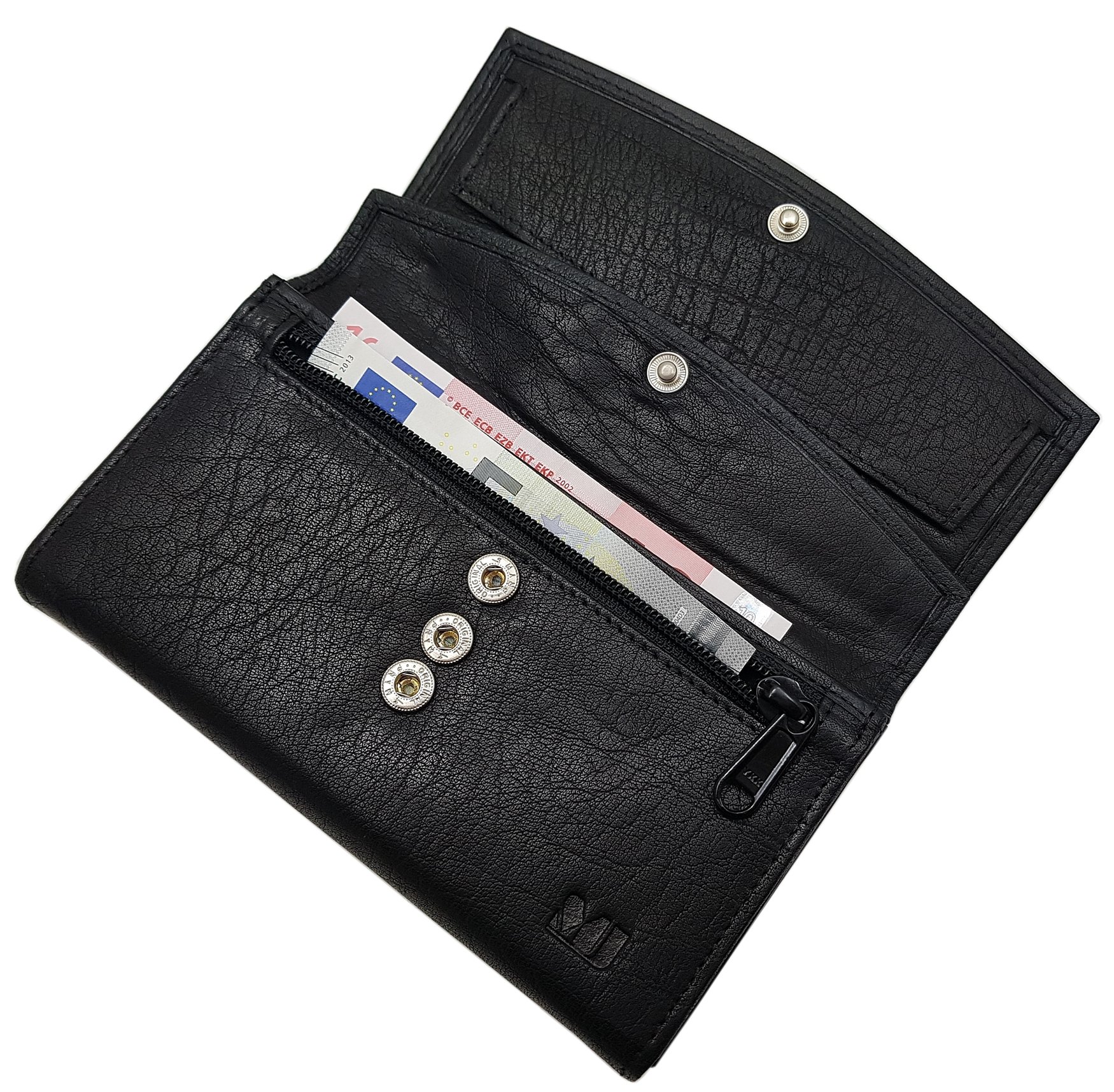 myledershop Kellnerbörsen portafoglio cameriere in pelle di bufalo nero