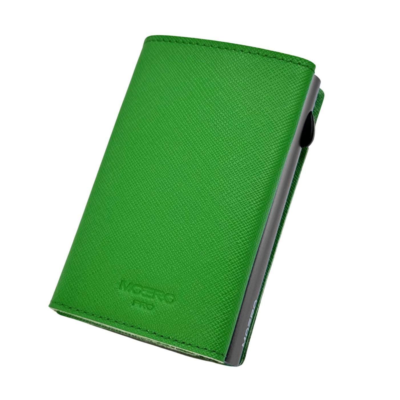 Moero Linea PRO PRO Saffiano portafoglio verde smeraldo RFID