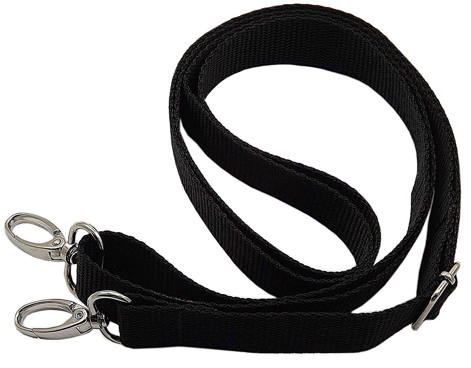 myledershop Tragegurte Modello 3 tracolla nera 3 cm regolabile