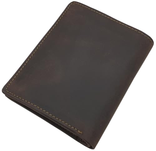 myledershop Herren Geldbörsen Modello 1 portafoglio verticale marrone RFID