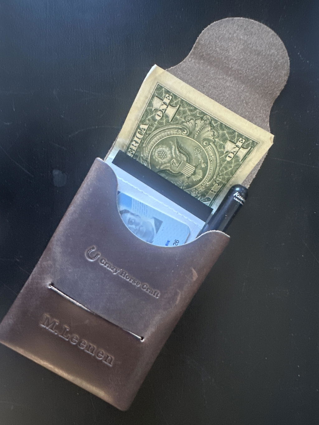Crazy Horse Craft Wallets & Card Holders portafoglio slim Classic Brown