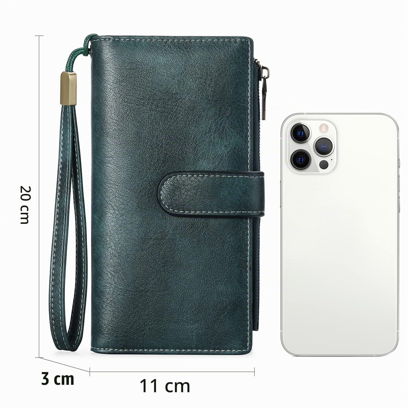 GOIACII WOMEN'S LARGE WALLET portafoglio lungo da donna RFID