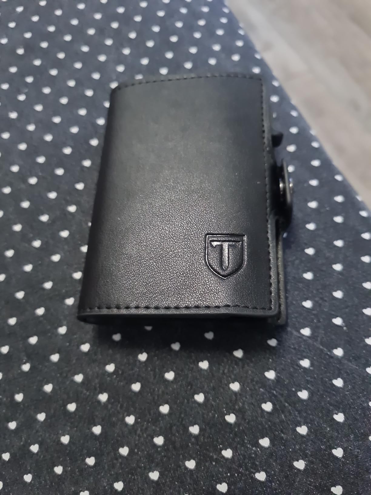 TENBST Card Holder portafoglio slim nero con protezione RFID