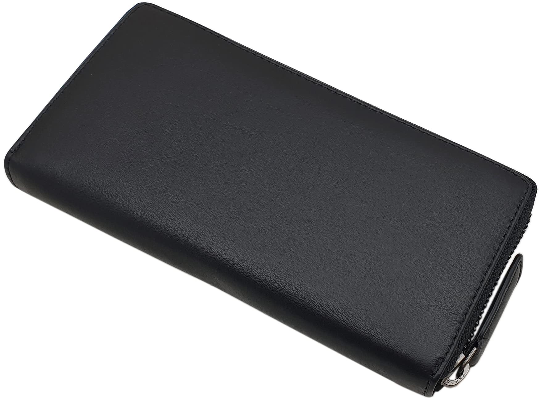 myledershop Damen Geldbörsen portafoglio grande in nappa nero RFID
