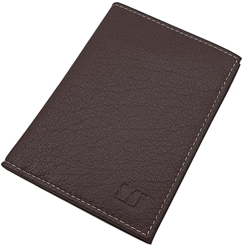 myledershop Karten- und Ausweisetuis portacarte marrone RFID pelle di bufalo