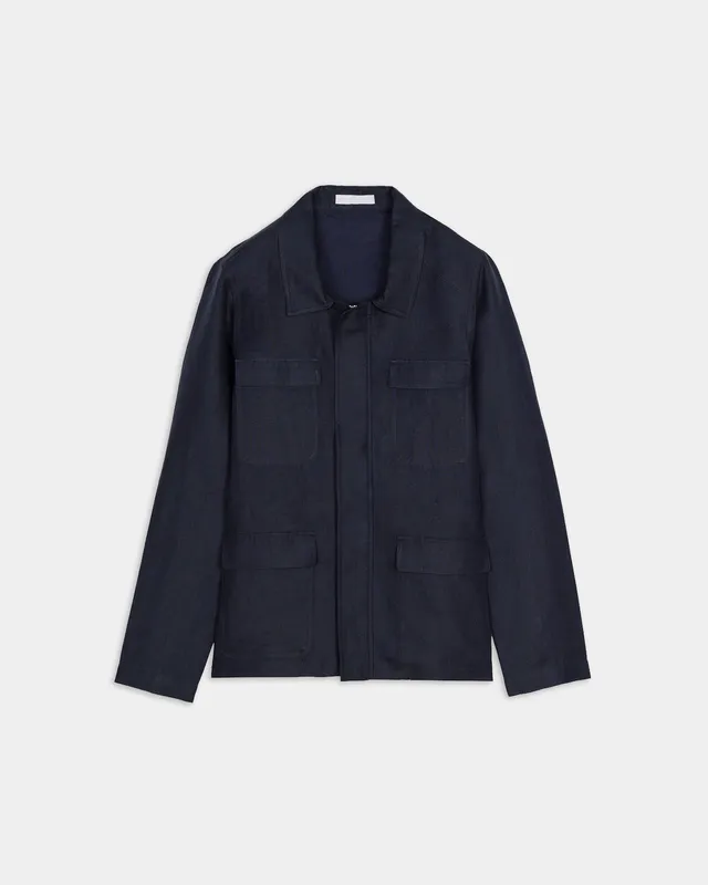 Miguel Bellido Americanas, Sobrecamisas y Chaquetas Chaqueta 4 bolsillos 100% lino S azul