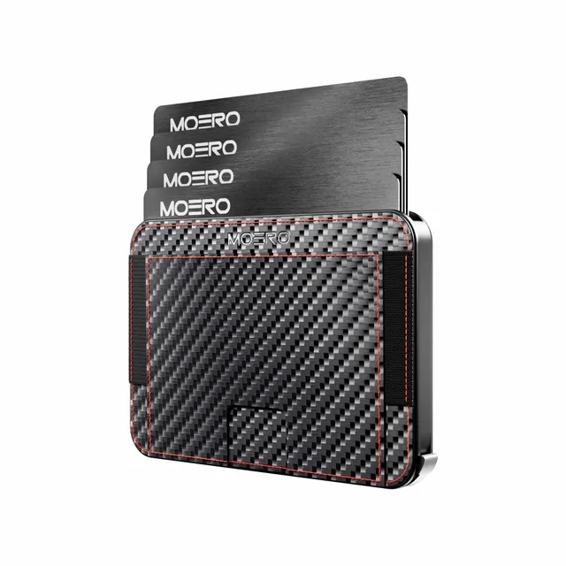 Moero Linea M2 M2 Pro portafoglio Racing Red MagSafe carbonio