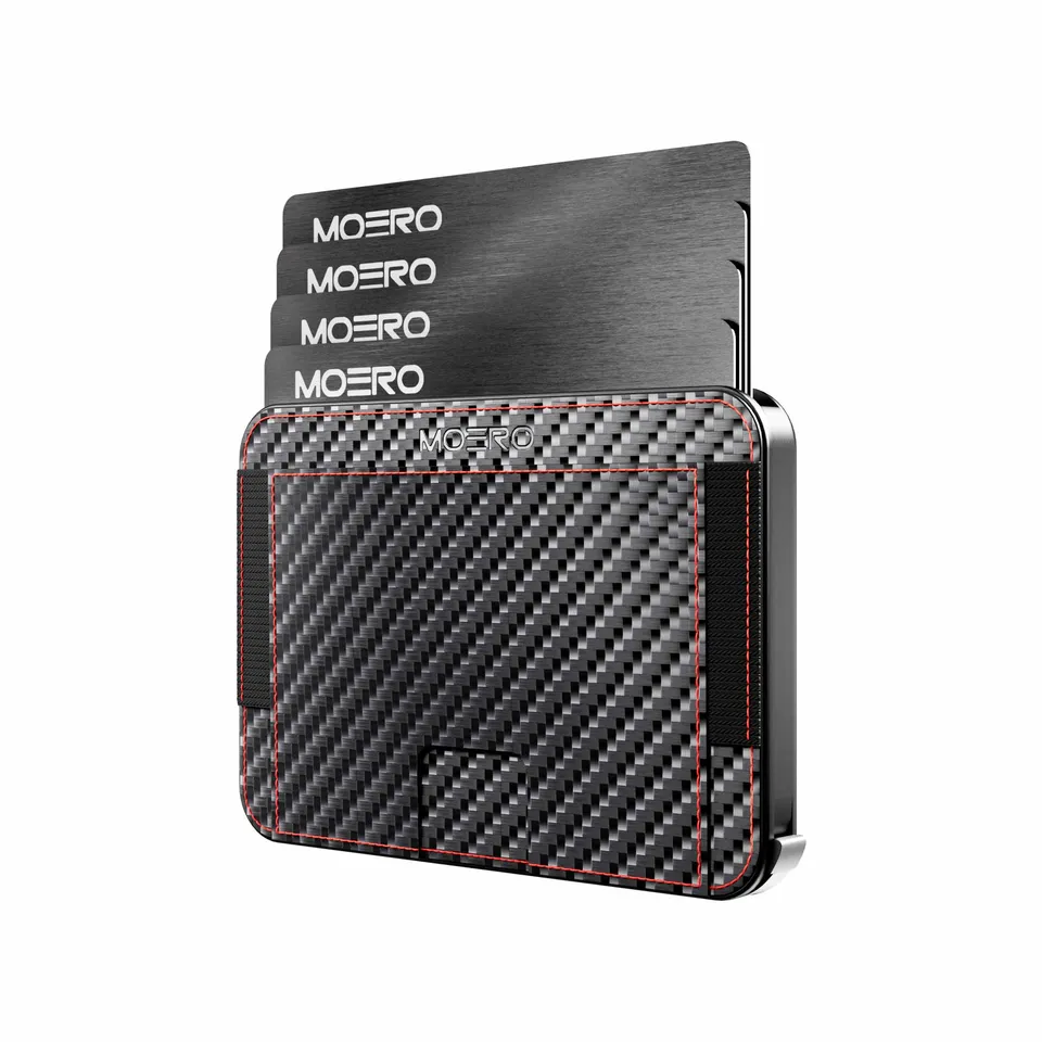 Moero Linea M2 M2 Pro portafoglio Racing Red MagSafe carbonio