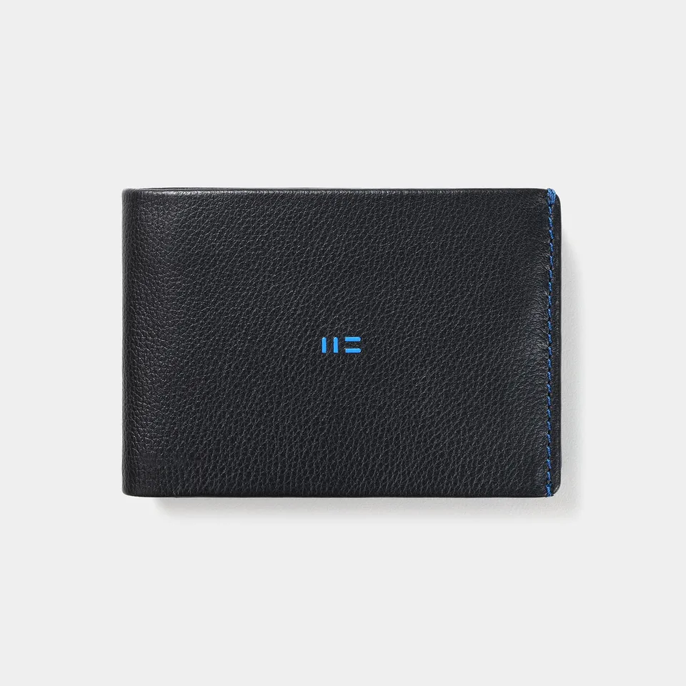 Miguel Bellido Carteras Rio portafoglio nero e blu in pelle RFID 6 carte
