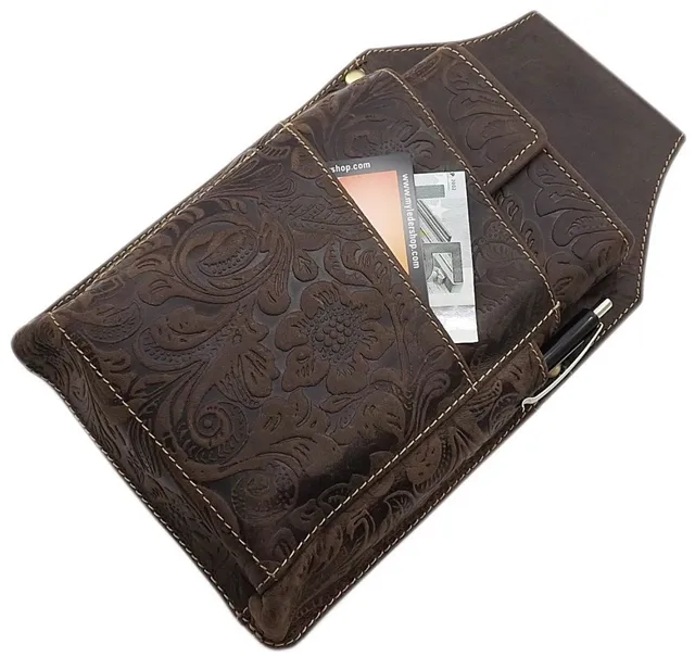 myledershop Kellnerbörsen portafoglio da cameriere con fondina marrone