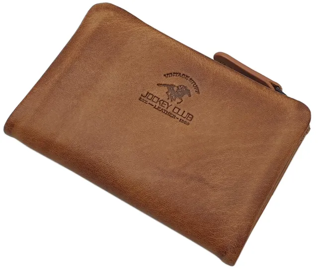 myledershop Herren Geldbörsen portafoglio uomo cognac RFID