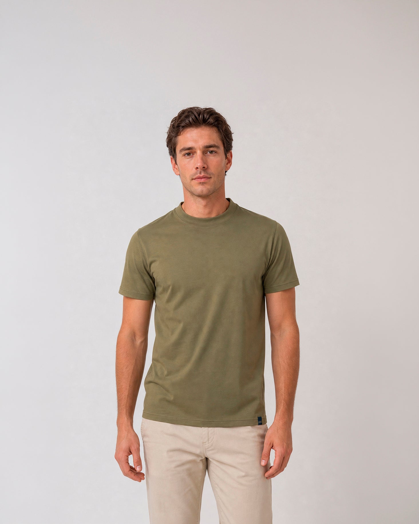 Miguel Bellido Polos y Camisetas T-shirt girocollo verde oliva cotone taglie S-XXL
