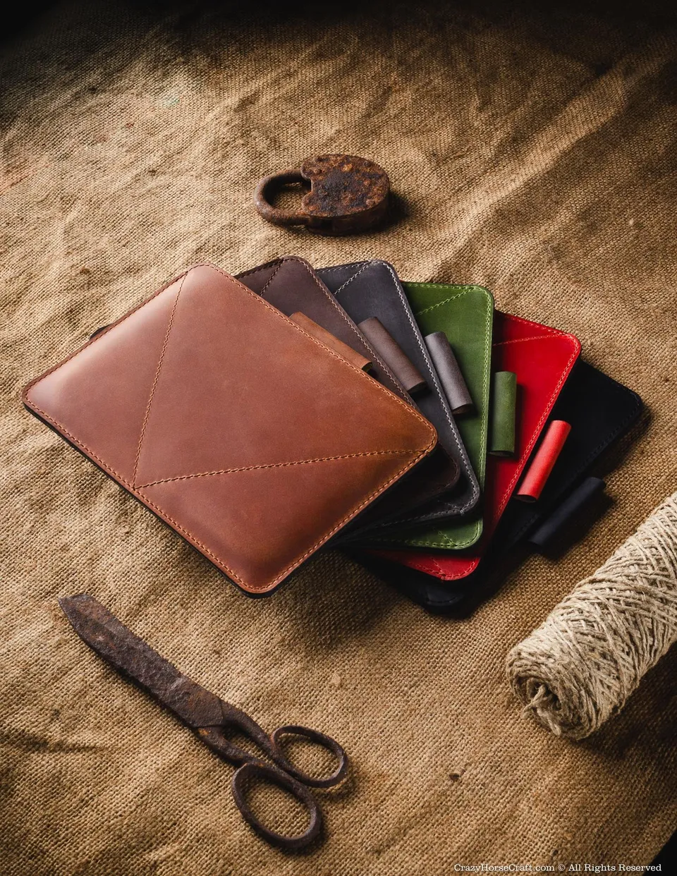 Crazy Horse Craft iPad and Kindle Cases Classic Leather & Felt iPad Mini Case custodia marrone
