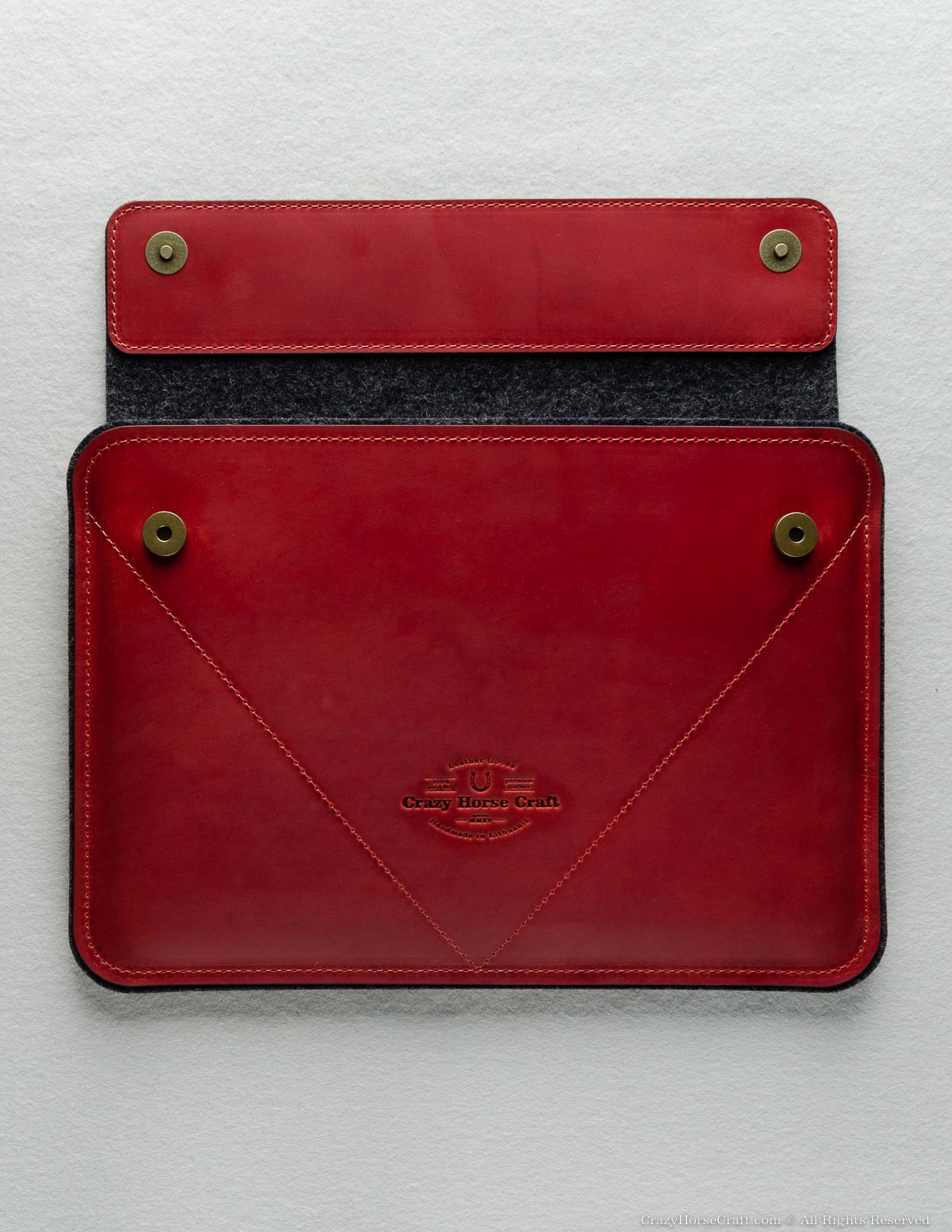Crazy Horse Craft MacBook Cases custodia MacBook Fragola Red in pelle