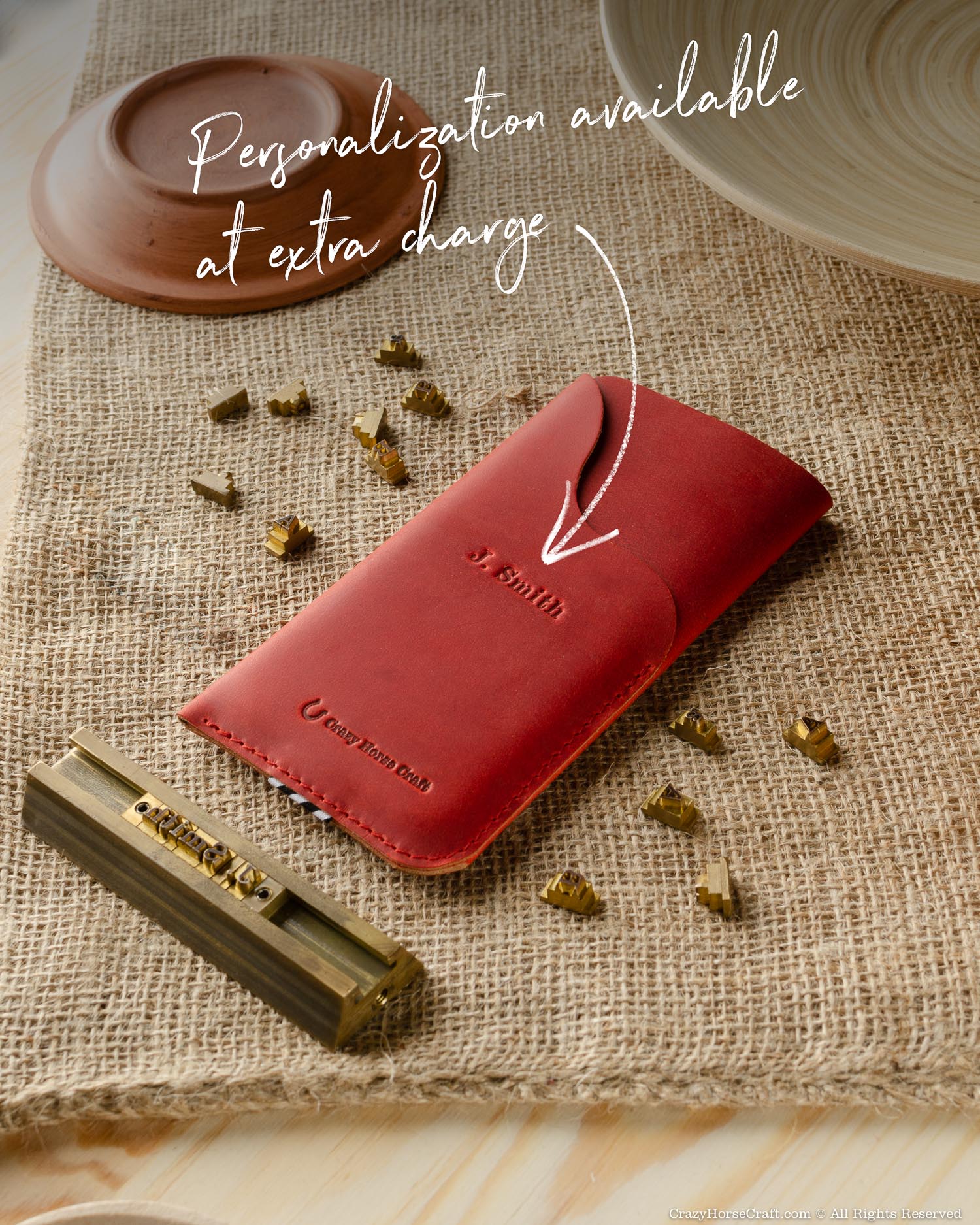 Crazy Horse Craft Phone Cases custodia portafoglio iPhone 15 Fragola Red pelle