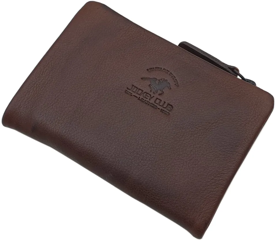 myledershop Herren Geldbörsen portafoglio marrone RFID NFC