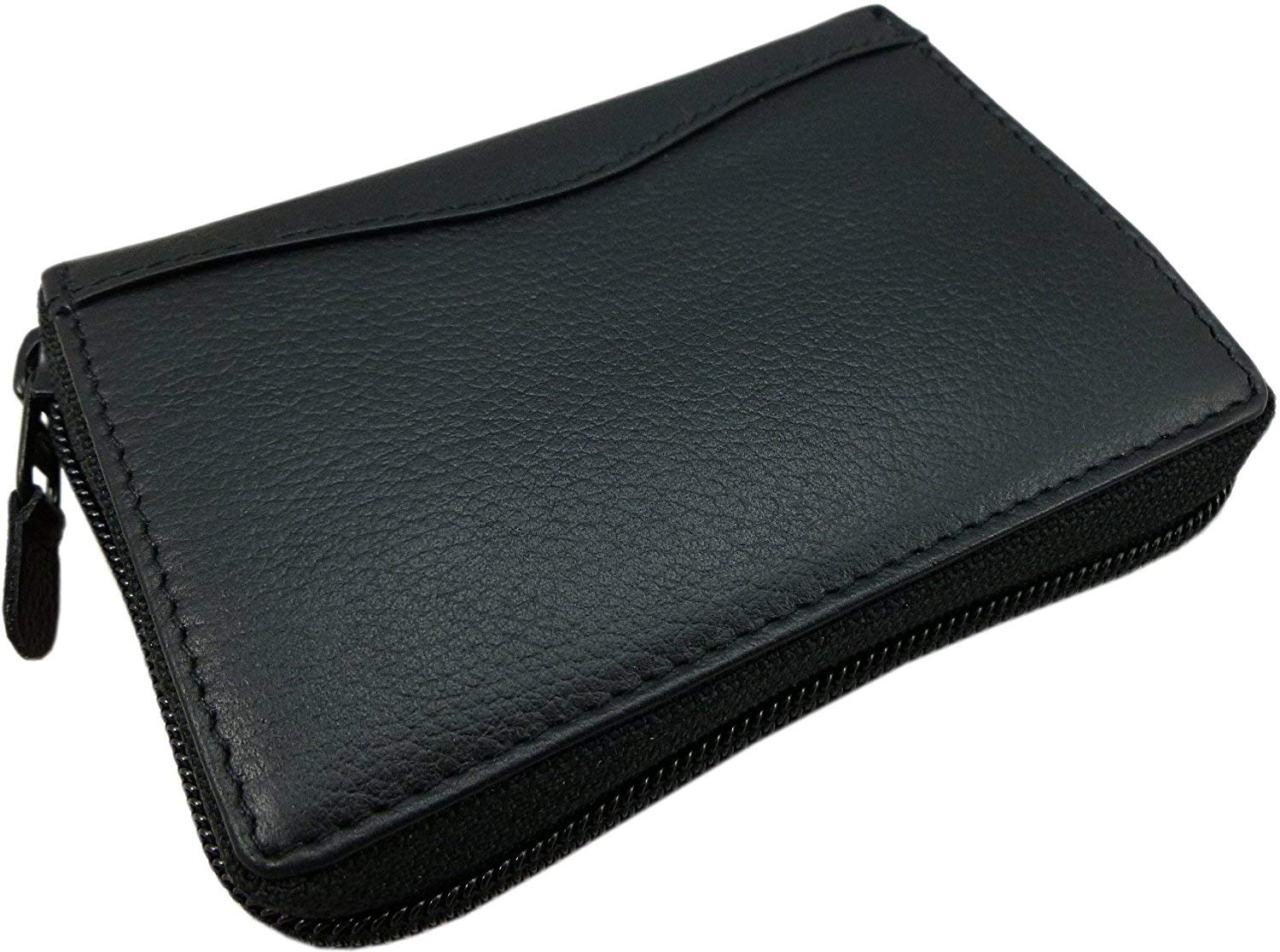 myledershop Kredit- und Visitenkartenetuis portacarte nero in vacchetta