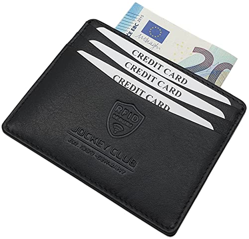 myledershop Kredit- und Visitenkartenetuis portacarte nero RFID