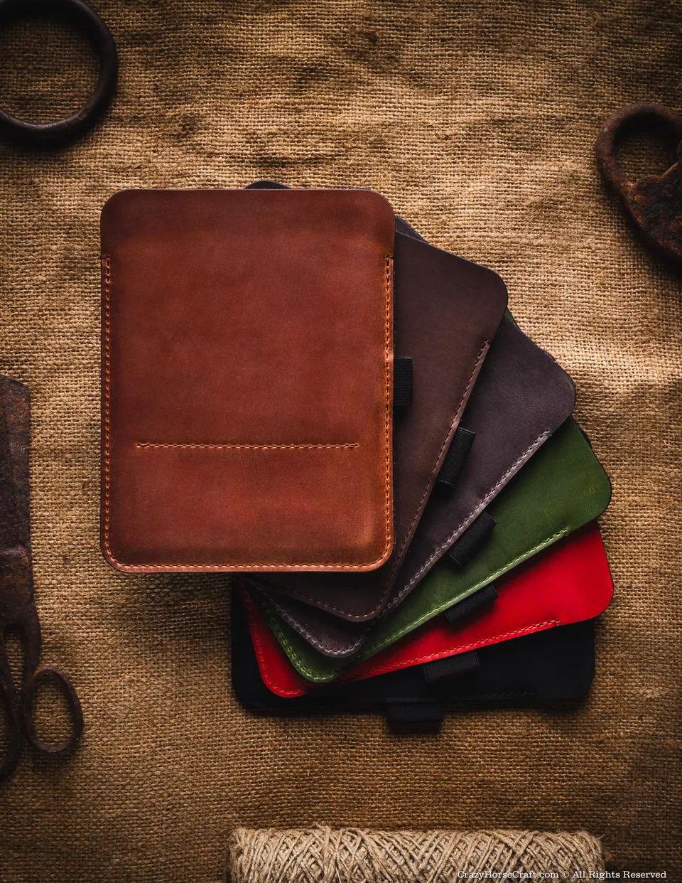Crazy Horse Craft iPad and Kindle Cases Classic Leather & Felt Kindle Case / Sleeve custodia Kindle marrone classico in pelle vegetale
