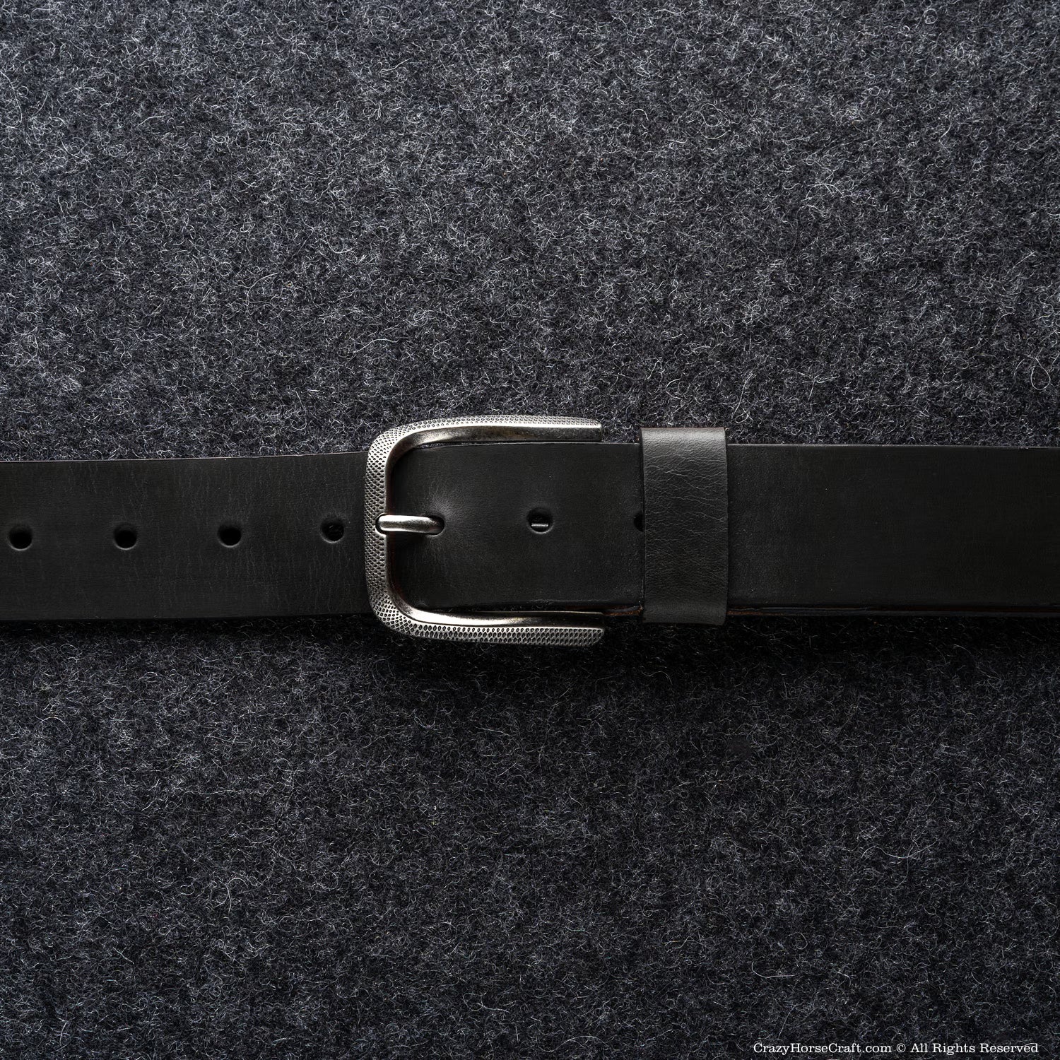 Crazy Horse Craft Belts Vegetable Tanned Leather Belt cintura Carbon Black