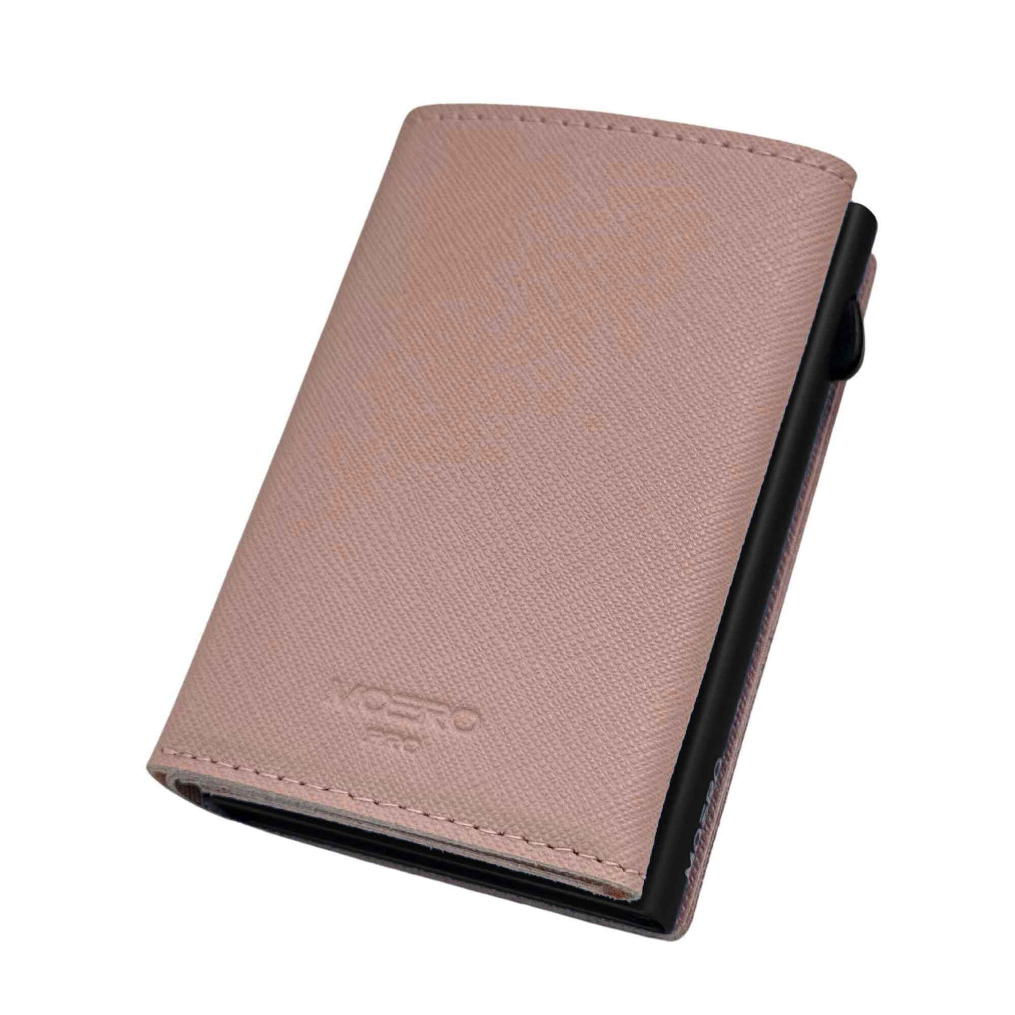 Moero Linea PRO PRO PLUS Zip Saffiano portafoglio rosa RFID