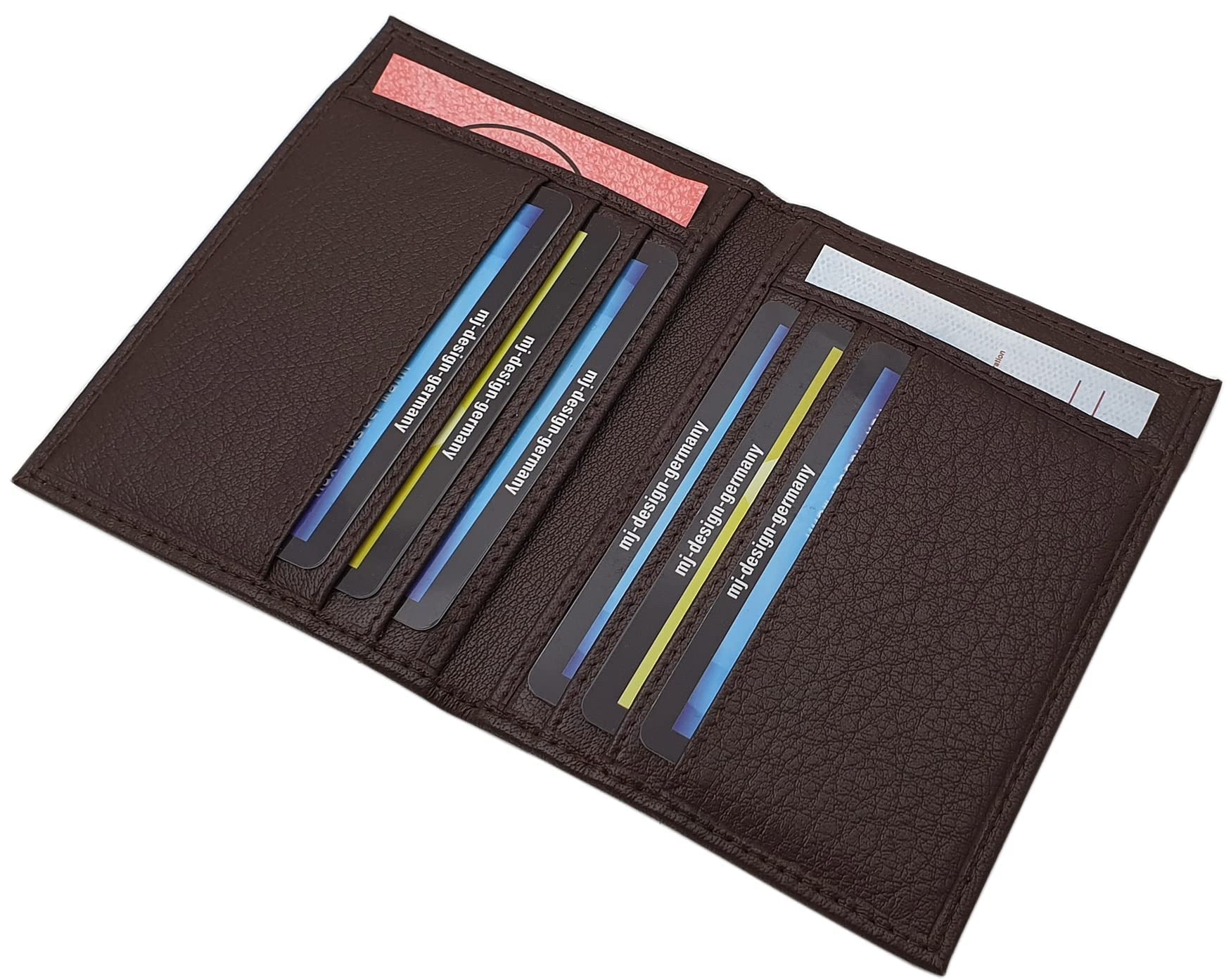 myledershop Karten- und Ausweisetuis portacarte marrone RFID pelle di bufalo